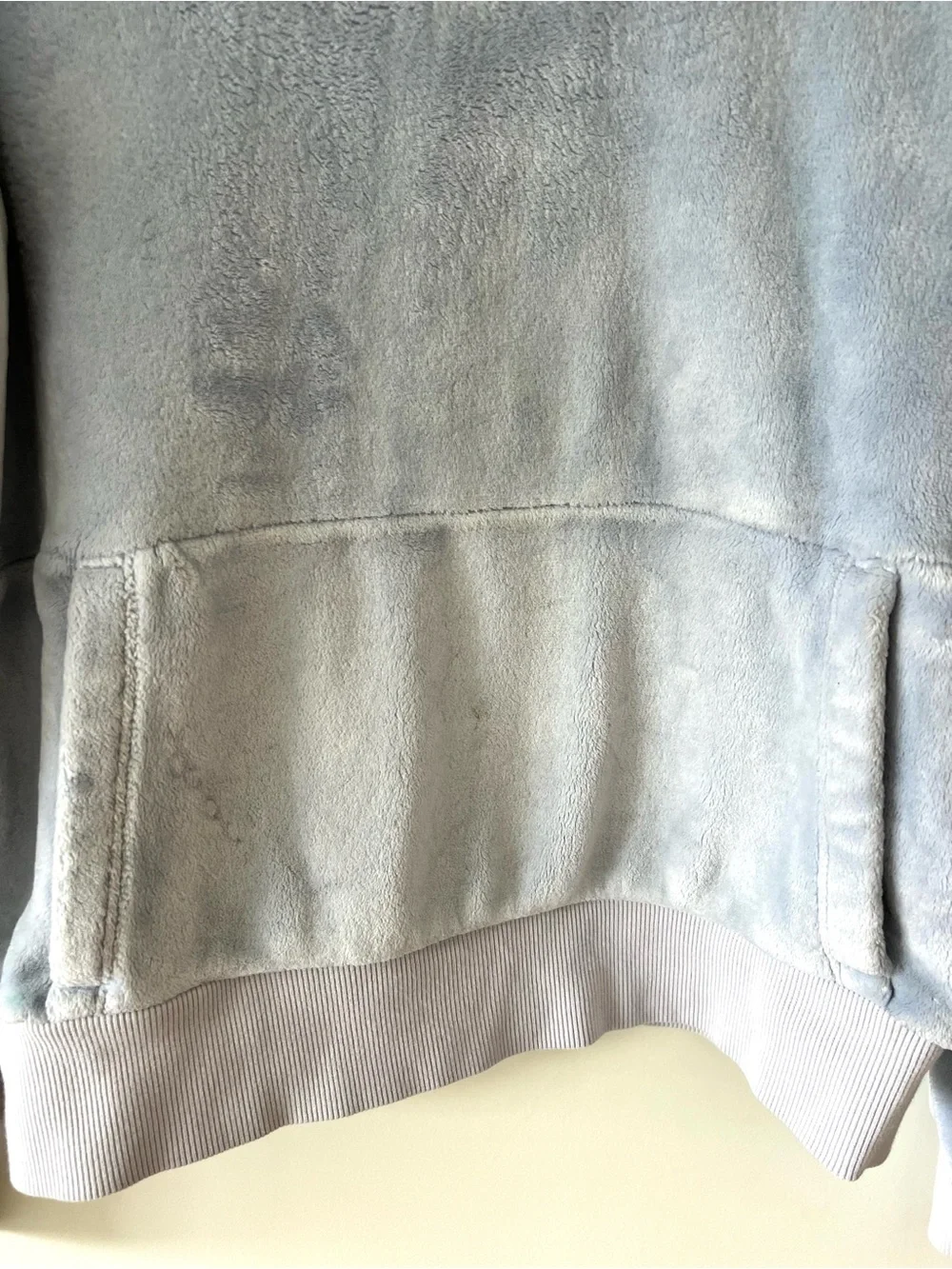 Athleta Plush Hooded Pullover Sweater  Blue Size L 12